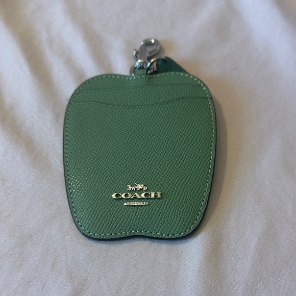 Coach Green Apple Leather Keychain - Picture 1 of 4
